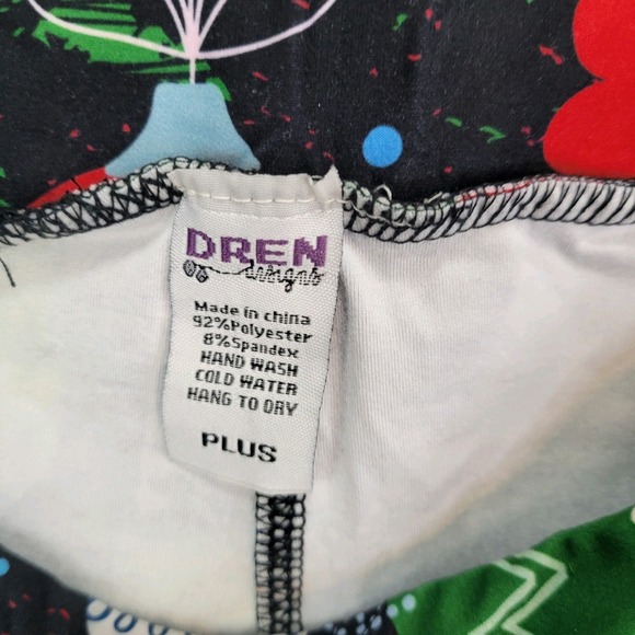 Dren Designs Classic Christmas Ornament Polyester‎ Spandex Leggings Plus Size - Picture 6 of 6